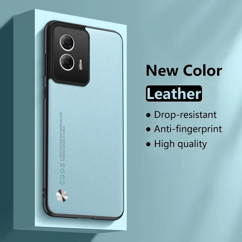 Leather Case for Motorola Moto G85 Carbon Fiber Matte Silicone Protection Hard Full Camera Phone Cover MotorolaMotoG85 XT2427-3