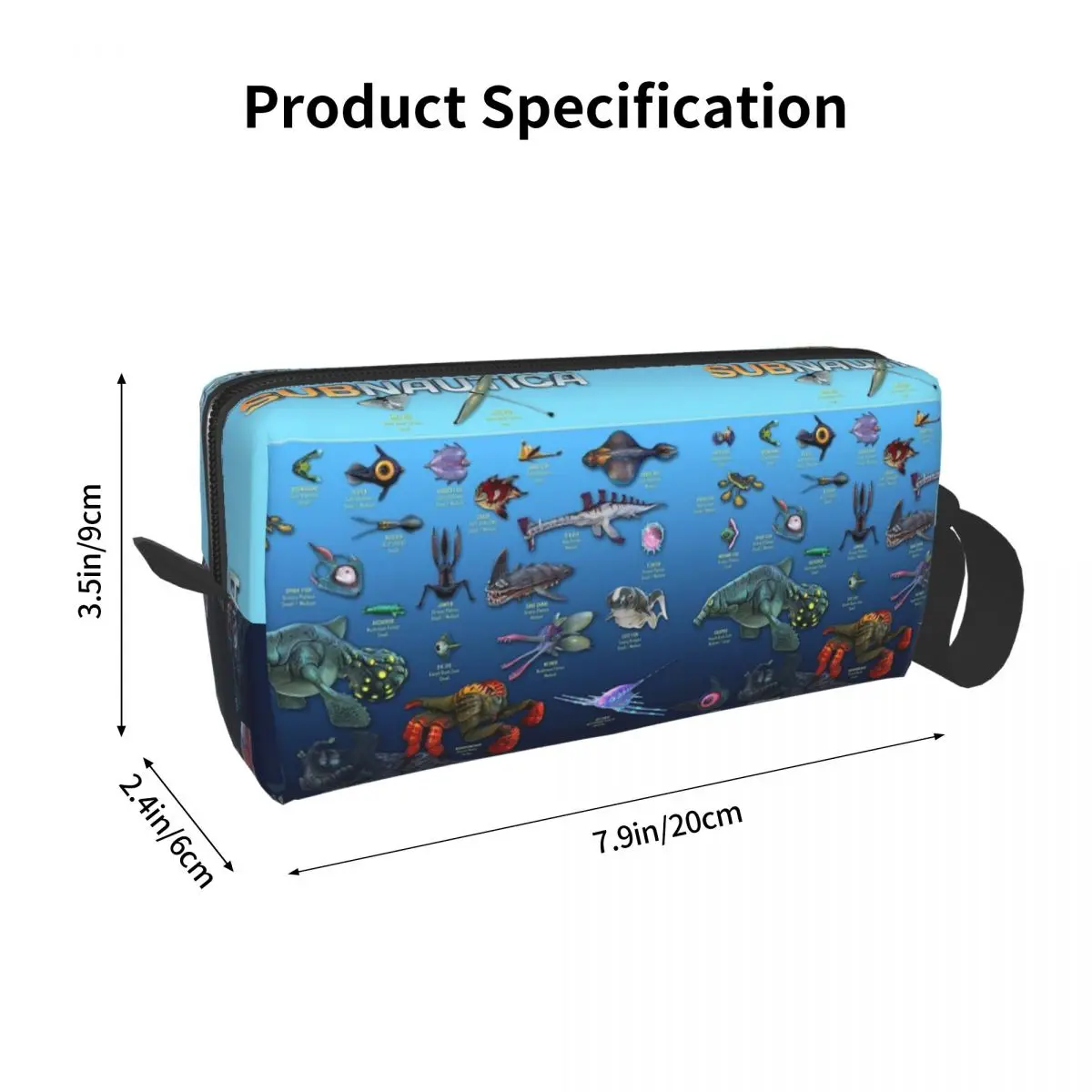 Cartoon Popular Subnautica Below Zero Pencil Case for Students Pen Box Pencil Bag Stationery Supplies Women Organizer Pouch