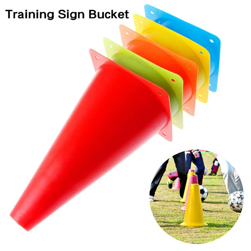 18cm Sign Bucket Thicken Football Road Flat Training Cone Roller Pile Soccer Barrier Training Marking Cup Obstacle Marker