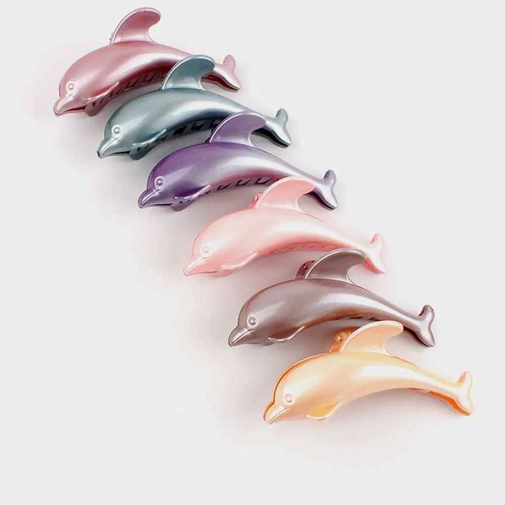 Sweet Washing Face Fashion Design Temperament Solid Color Dolphin Women Hair Accessories Shark Grab Clip Korean Style Hair Claw