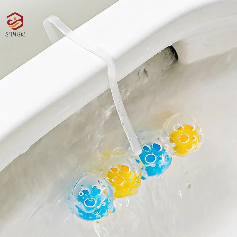 1pc Toilet Cleaner Toilet Balls Hanging With 4 Scents Urine Dirt Decontamination Air Freshener Aromatic Deodorant Cleaning