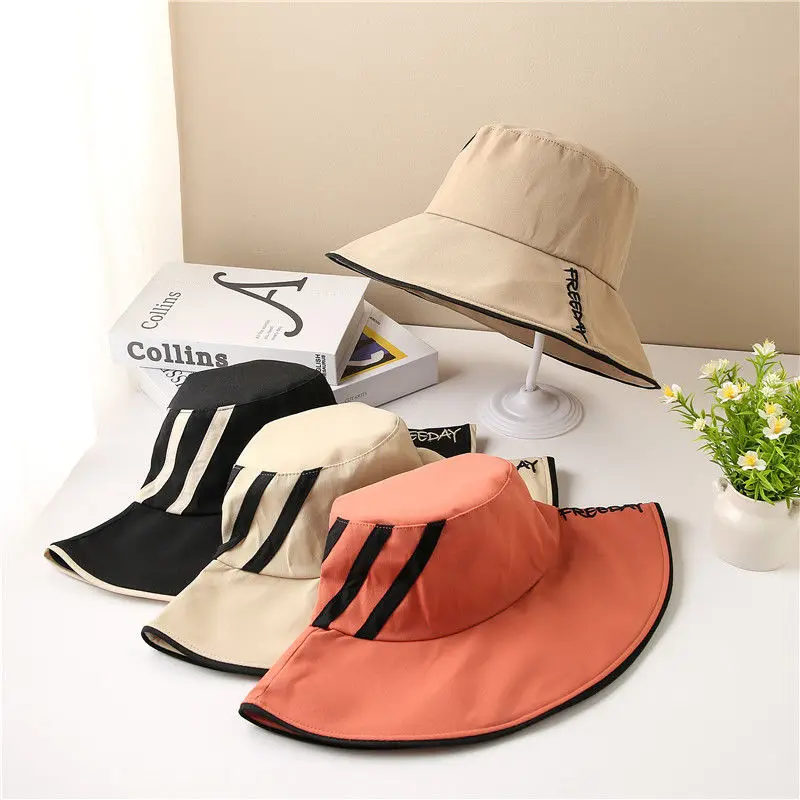 Summer Sun-Shade Fisherman Hat Women's Summer Thin Breathable Sun Protection Face-Covering Hat Ins Special-Interest Design Fashi