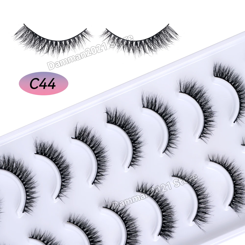 ダマンアップグレード10ペアソフトで繊細な3Dつけまつげ、ふわふわミンク風つけまつげ、ボリュームのあるフェイクまつげエクステンションメイクアップツール