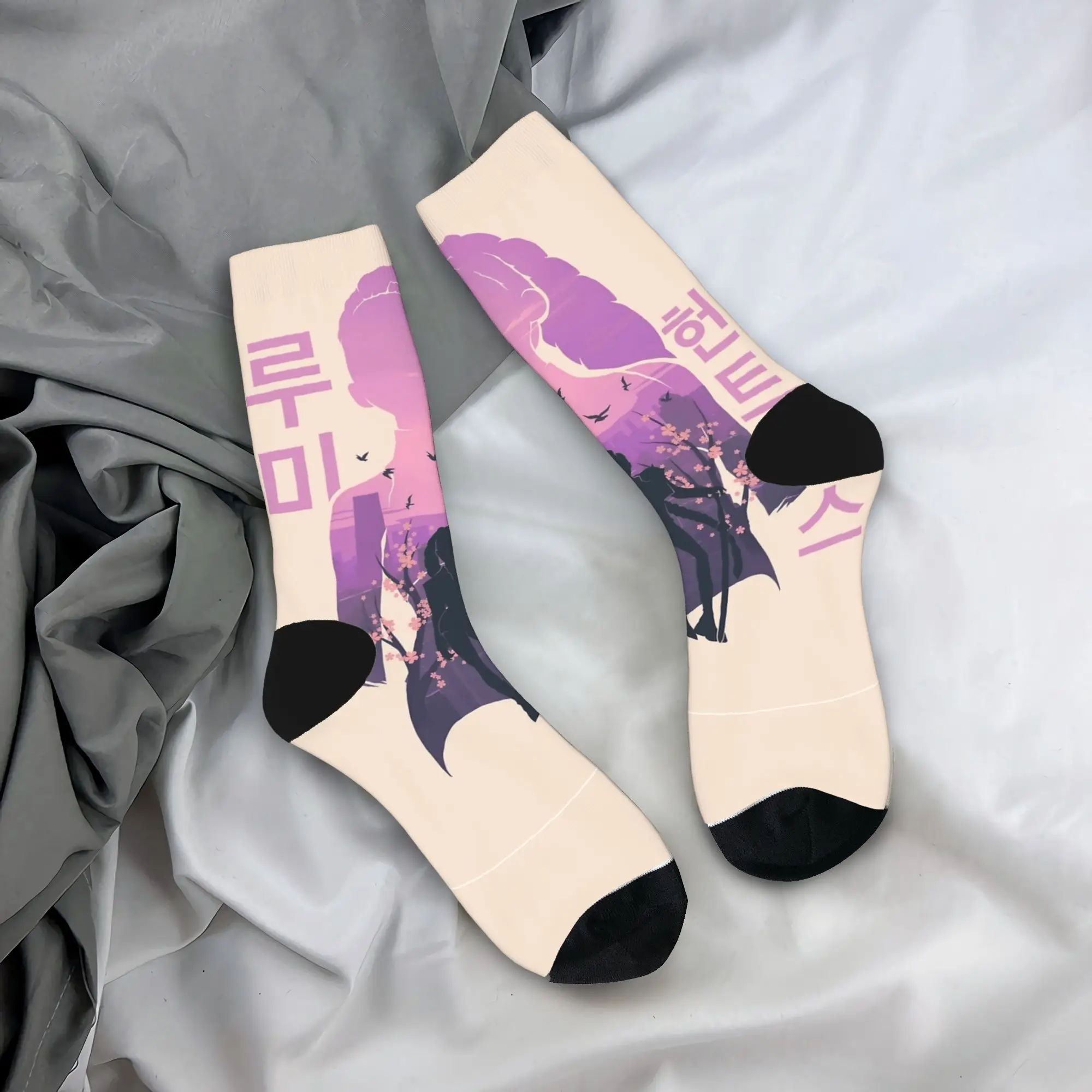

Baby Saja KPop Demon Hunters Chibi Art Socks Gothic Stockings Men Soft Running Sports Socks Winter Custom Anti Sweat Socks