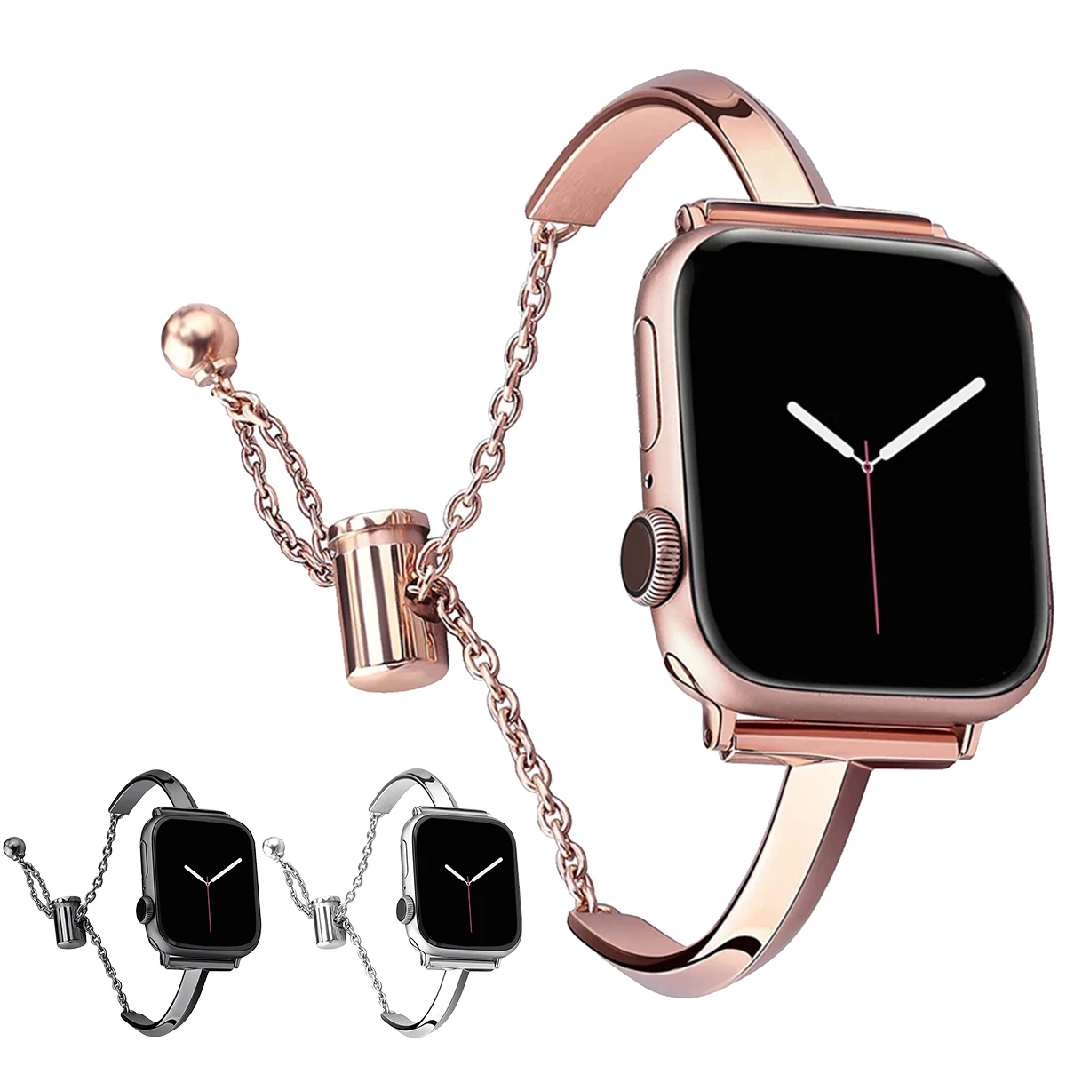 Metal Strap For Apple Watch 10 42 46mm 9 8 7 45 41mm UItra 49mm T Shape Thin Bracelet For iWatch Series 6 5 4 40mm 38 44mm Band