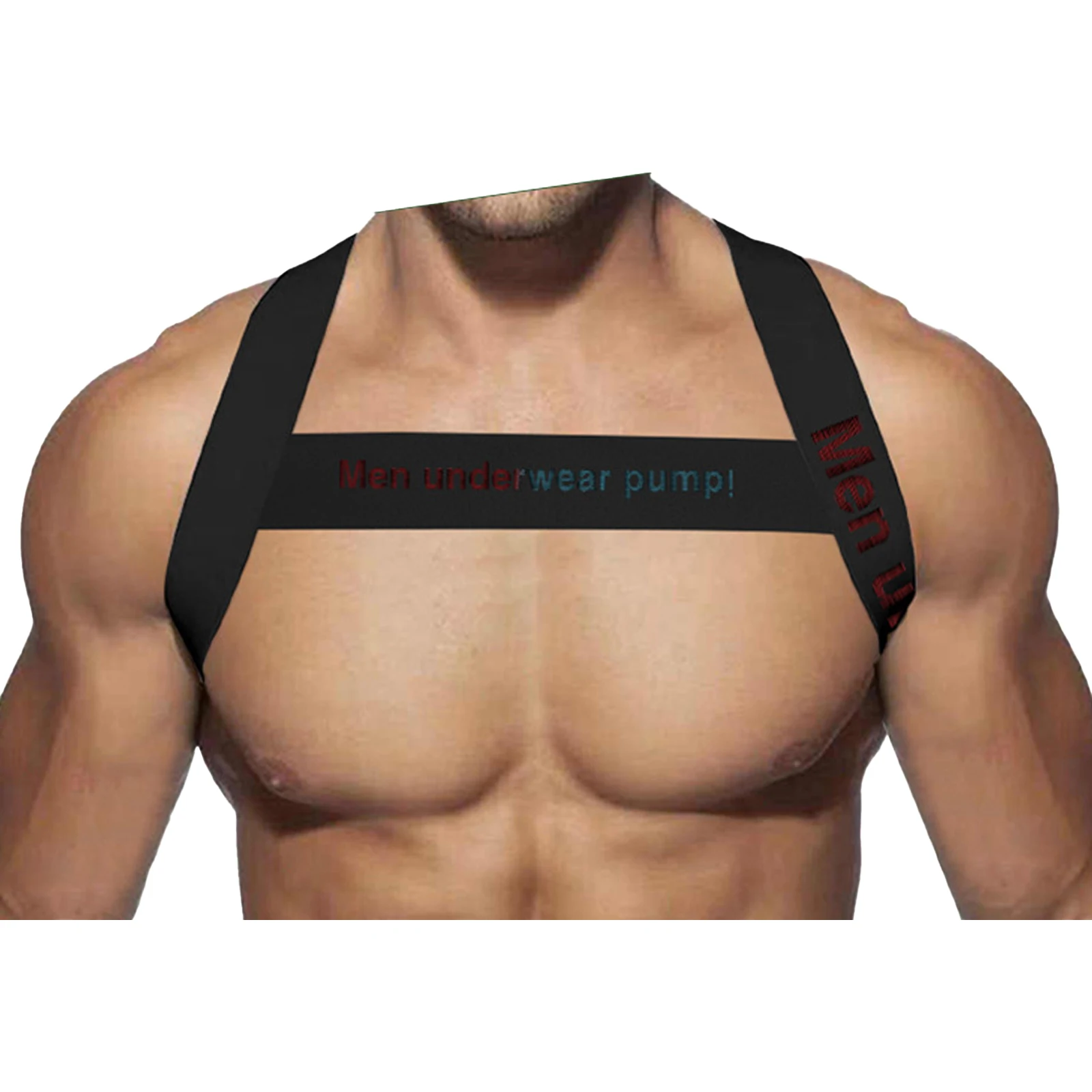 1Pc Uomo Spalla calda con cinturino al torace che abbraccia la schiena che supporta il corsetto muscolare elastico Spalla Cinghie pettorali Cintura Accessorio per costume