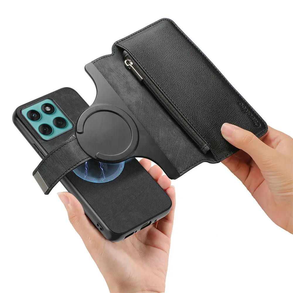 

Zipper Detachable 2IN1 RFID Leather Book Funda for Motorola Moto G57 Power 5G Flip Case Moto G86 G56 G66J G85 G55 G34 G 57 Capa