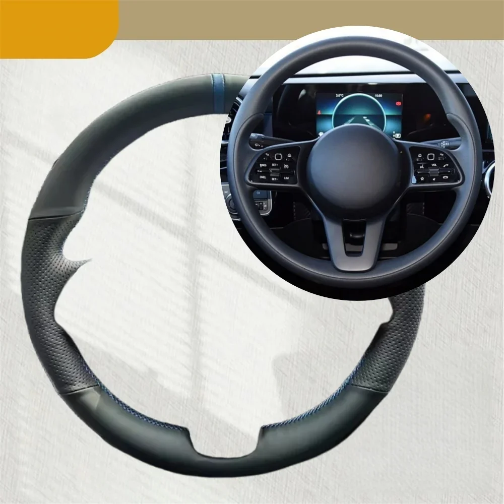 

Нескользящий чехол из искусственной кожи «сделай сам», GLC GLB CLS, аксессуары для салона автомобиля, чехол на руль автомобиля для Mercedes Benz A-Class