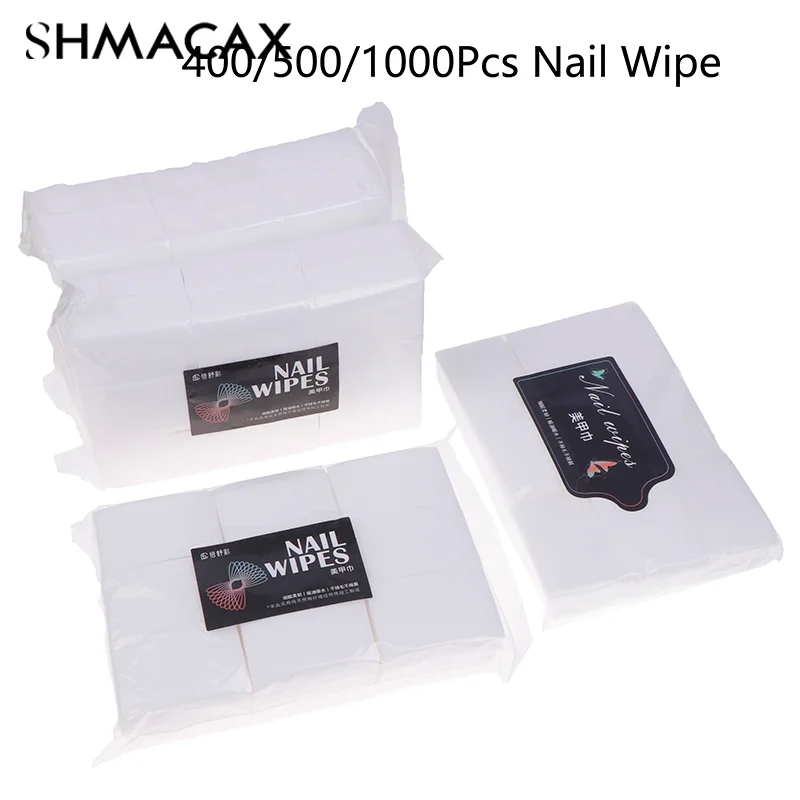 400/500/1000Pcs Profession Cotton Pads For Nail Wipe Lint-Free Nail CottonGel Polish Remover Nail Art Cleaning Tools