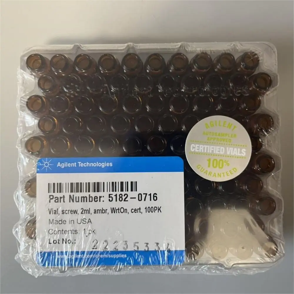 Agilent 5182-0714 5182-0715 5182-0716 2ml Screw Top Vials & Caps, screw top, certified, 100/pk. Vial size: 12x32mm (12mm cap)