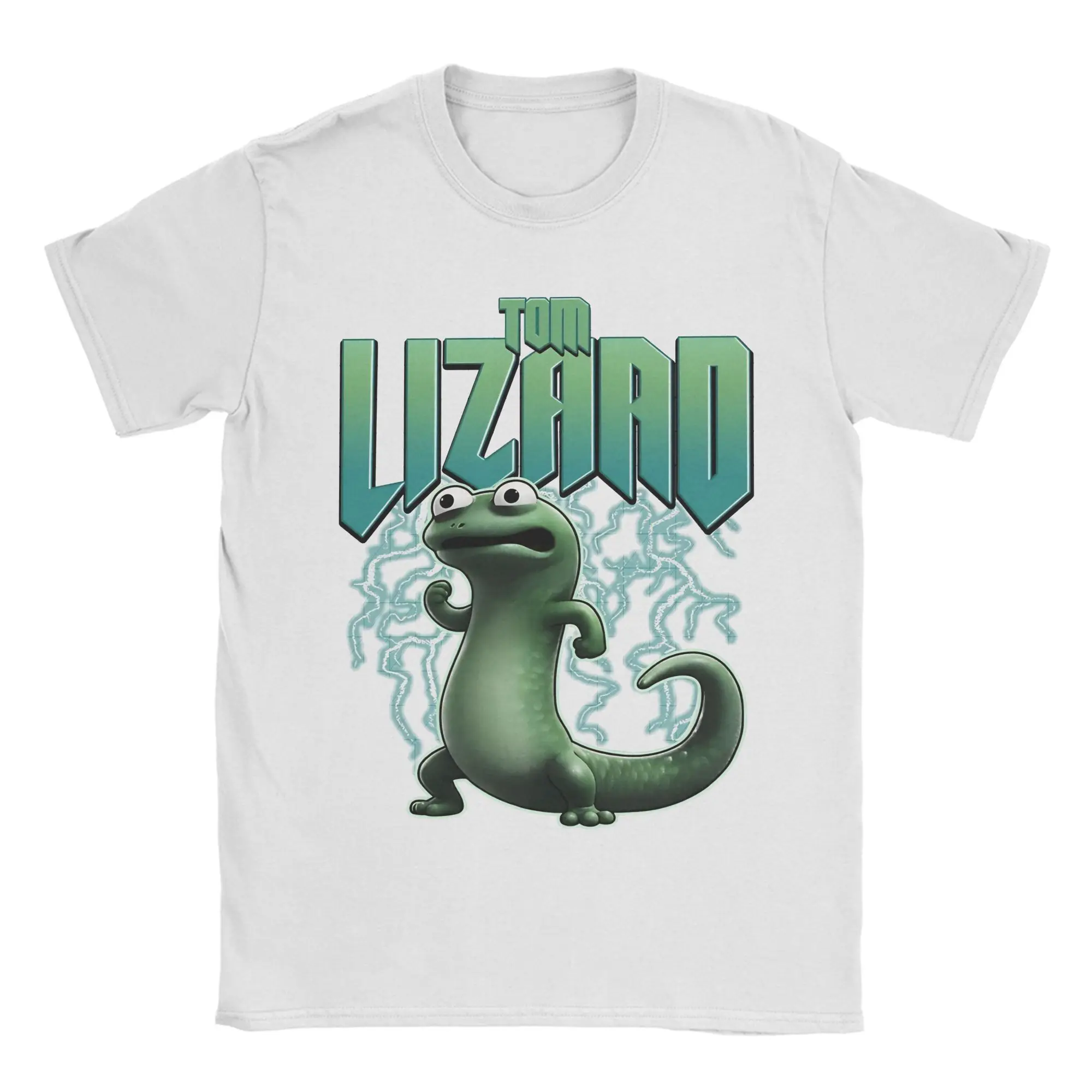 Hoppers Tom Lizard Retro Cartoon  T Shirt Men Women's Pure Cotton Casual T-Shirts Round Neck  Tees Short Sleeve Tops Party