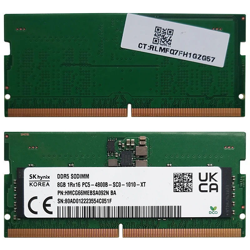 SK hynix DDR5 8GB 16GB 4800MHz RAM 1Rx16 PC5-4800B 1.1V ノート