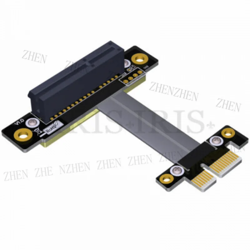 

Y PCI-e PCI Express 4X to 1X Удлинительный кабель 4X(90 ° ) до 1X(180 ° ) 15см