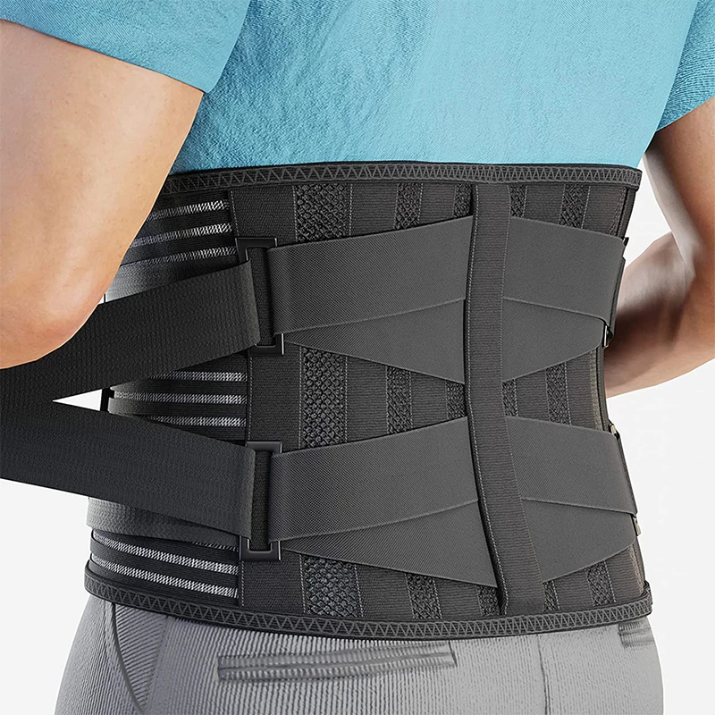 Back Braces for Lower Back Pain Relief with 6 Stays Breathable Lumbar Support Belt for Men Women Work Posture Corrector Girdle