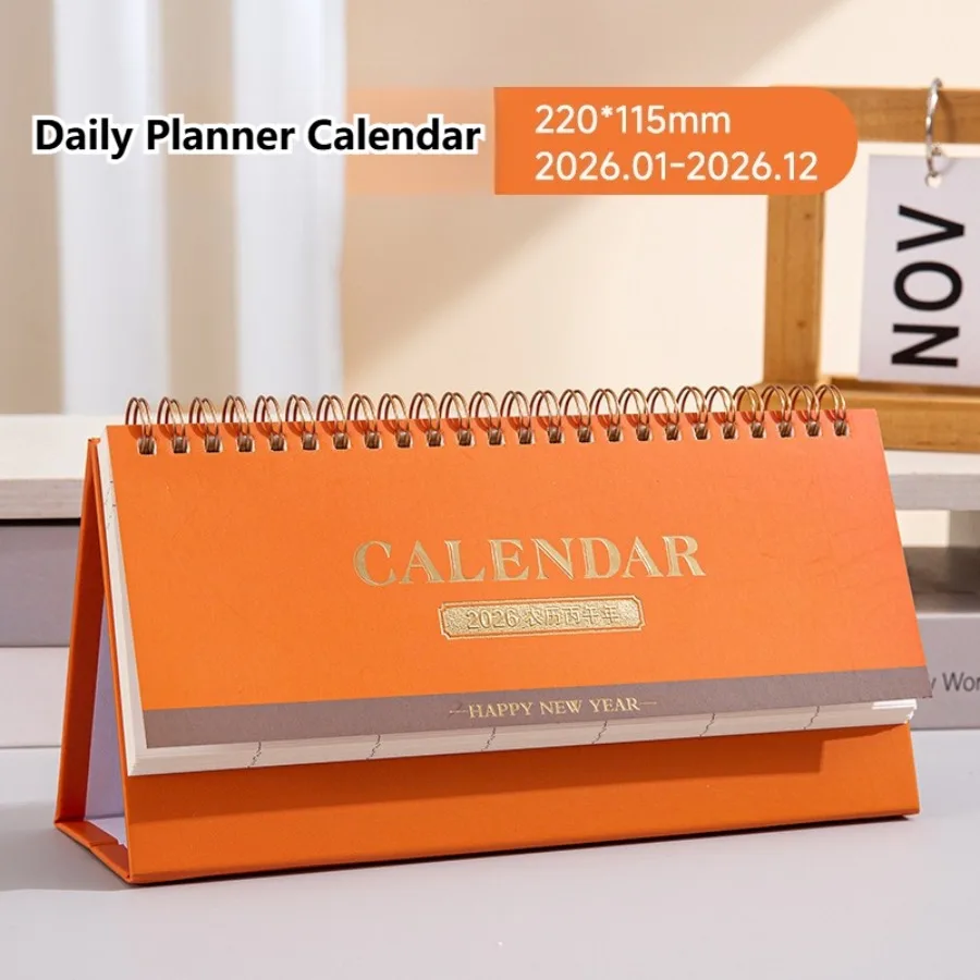 

2026 Daily Planner: Minimalist Business Desk Mini Calendar with Daily Notes, Goal Tracking, and Weight Management