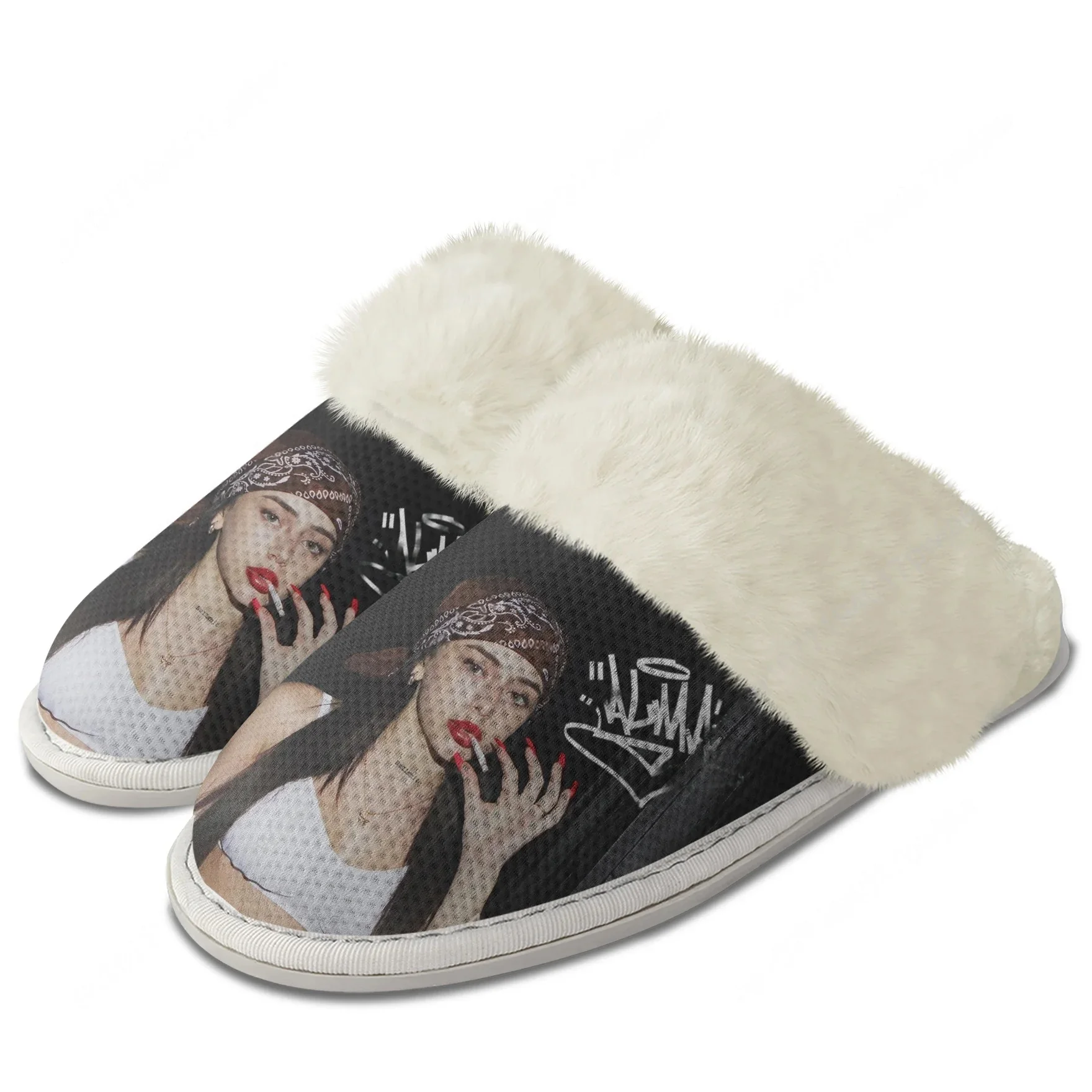 

Плюшевые тапочки Nicki Nicole в стиле хип-хоп, теплые, дышащие, для мужчин и женщин, для косплея, домашние, хлопковые, термостойкие, легкие