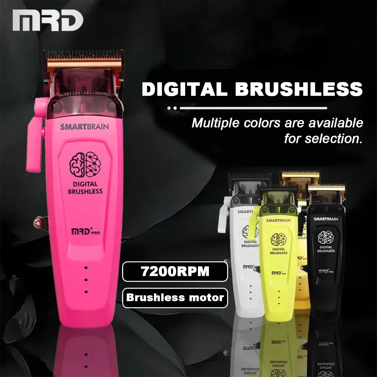 MRD Smart Brain HC-90-4 Bold Hair Cut Machine All Metal Brushless Motor Clipper Professional Hair Cutting Machine for Men