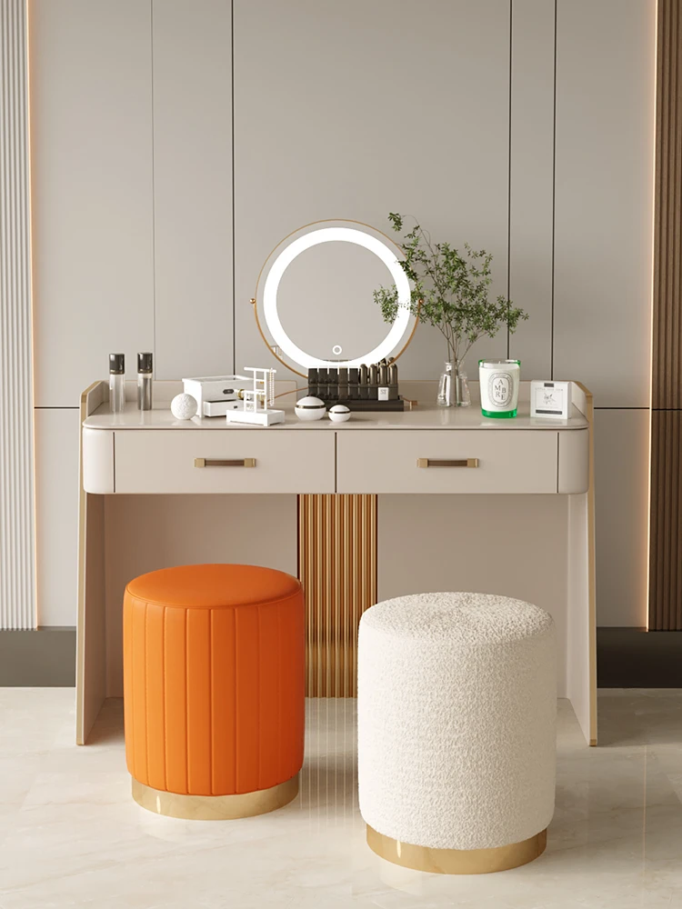 

Light luxury dressing stool, bedroom dressing stool, Nordic internet celebrity nail stool, living room round low stool