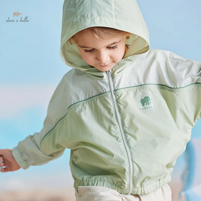 

Dave Bella 2024 New Summer Boy’s Children's Baby Fashion Casual Thin Hooded Coat Sun-Protective Cool Outdoor DB2240636