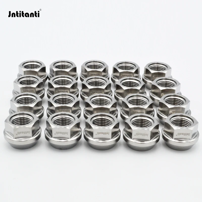 Jntitanti cone seat open end Gr.5 titanium lug nut wheel nut M14*1.25*17mm for BMW MINI Rolls-royces Racing car