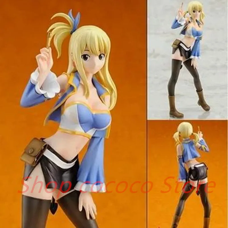 Anime Sexy Girls Figure Fairy Tail Lucy Heartfilia 1/8 Scale Natsu Dragneel PVC Action Figure Collectible Model Adult Toys Doll