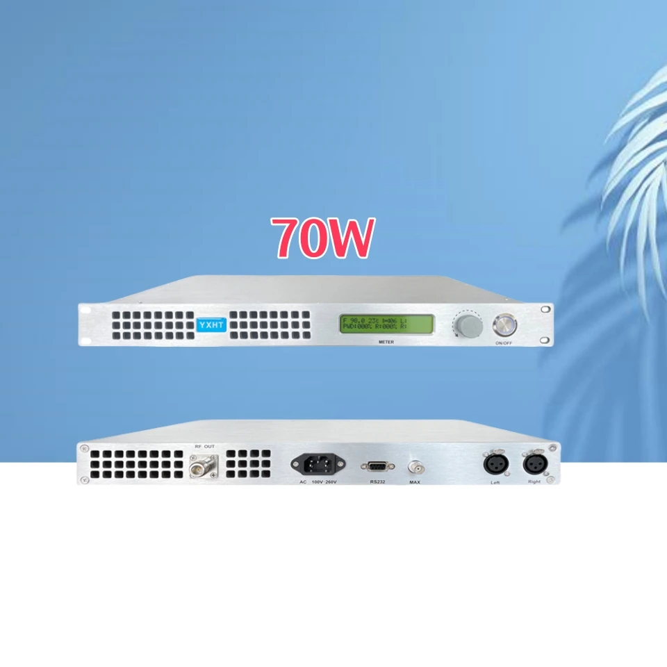 

70W High - Power FM Transmitter Ideal Radio Broadcast Equipment for Various Venues