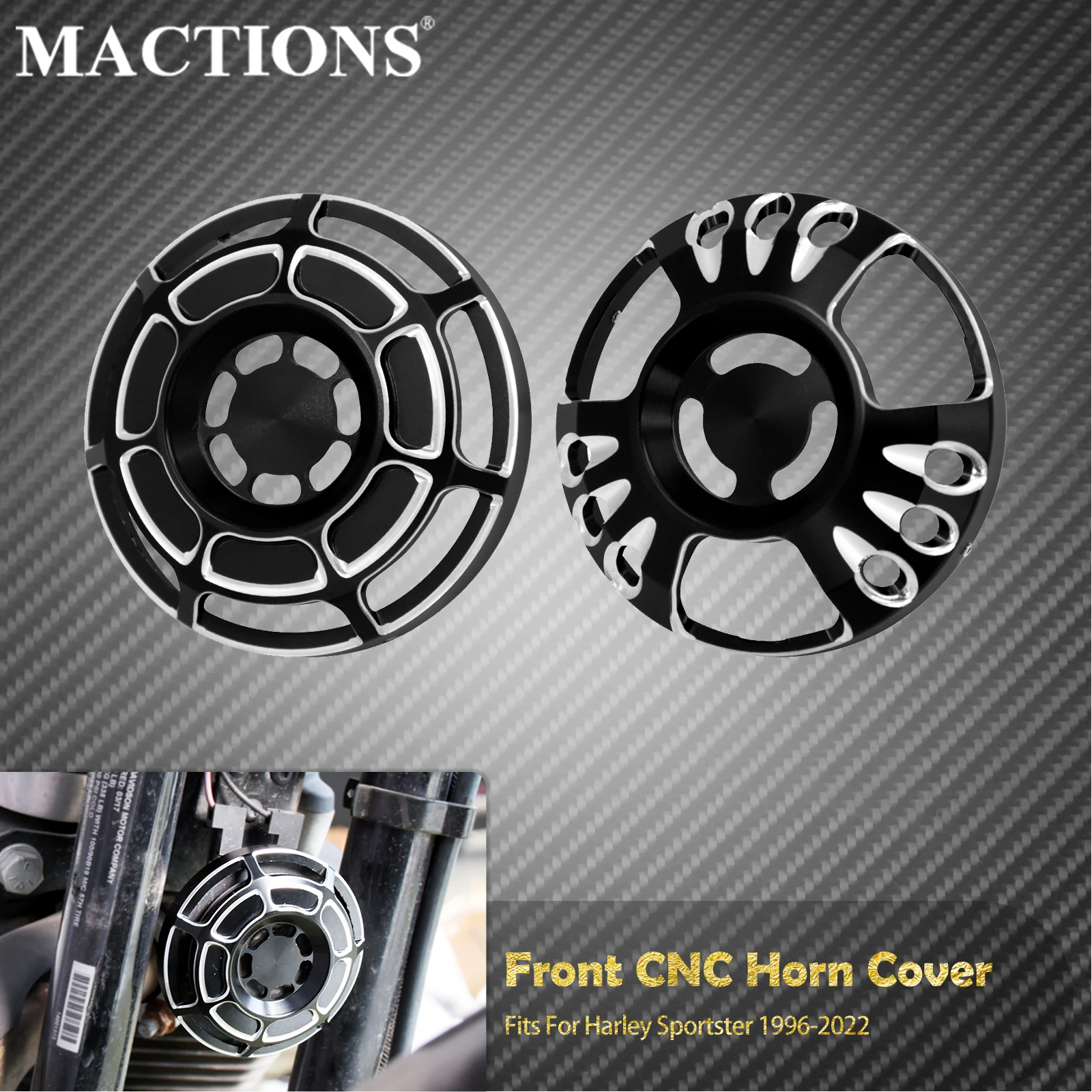 Motorcycle CNC Front Speaker Horn Cover Grill Masks Aluminum For Harley Sportster XL 1200 883 72 48 Iron Low Roadster 1996-2022