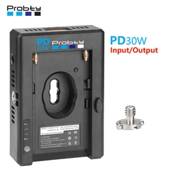 PD30W NP-F Battery Charger Battery Adapter Plate Cold Shoe Adapter 1/4in for NP-F550 F750 F970 for BMPCC 4K 6K DSLR ILDC