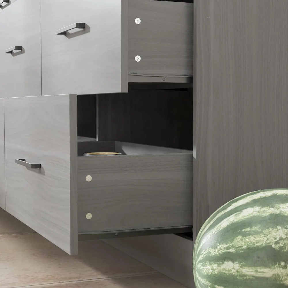 Sistema de almacenamiento de garaje grande con 12 cajones, juego de gabinete de taller con puertas de vidrio de 94,5" de ancho con encimera gruesa, estantería de utilidad