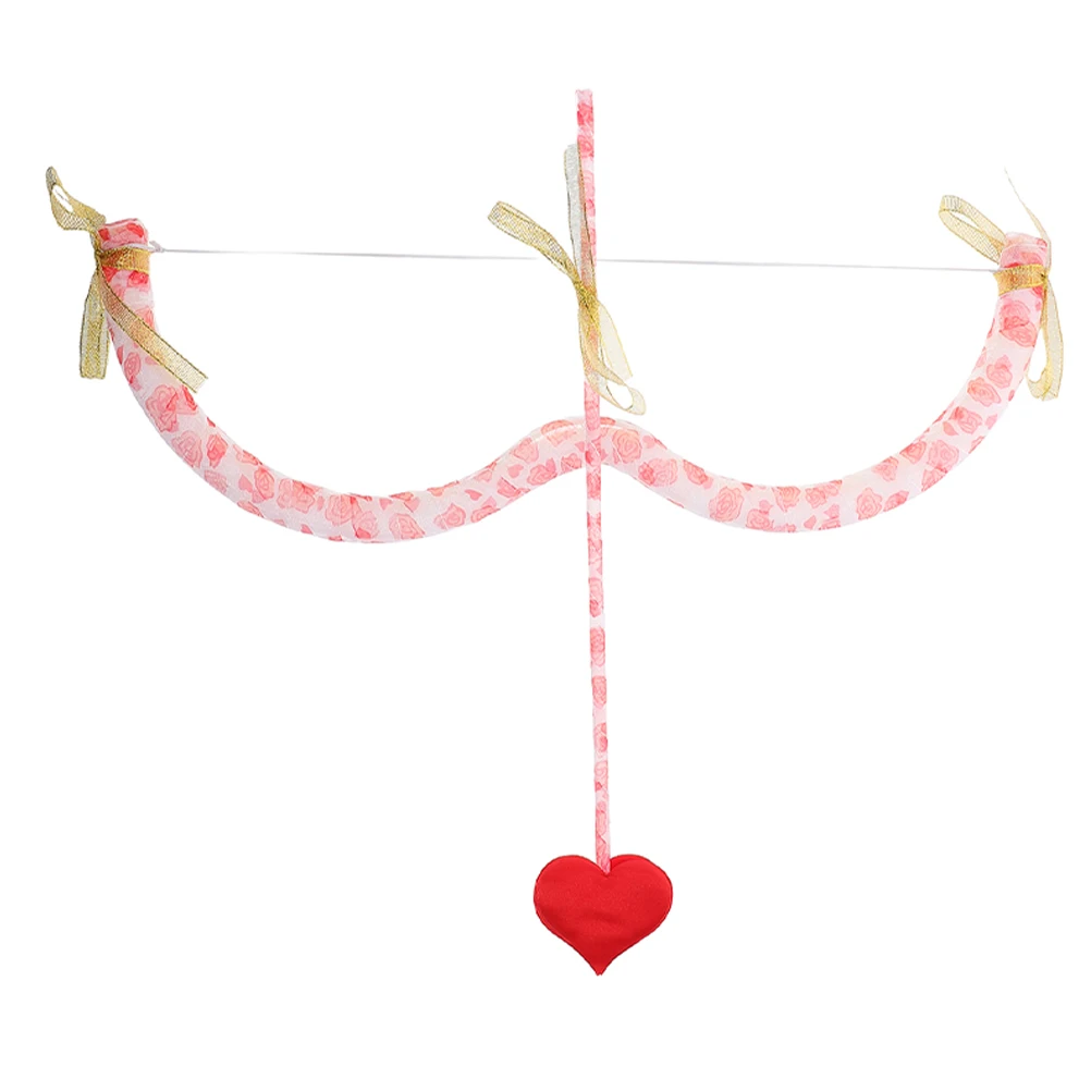 

1Set Valentine Cupid Bow Arrow Set Ribbon Foam Cotton Plastic Party Supplies Costume Components For Valentines Day Halloween