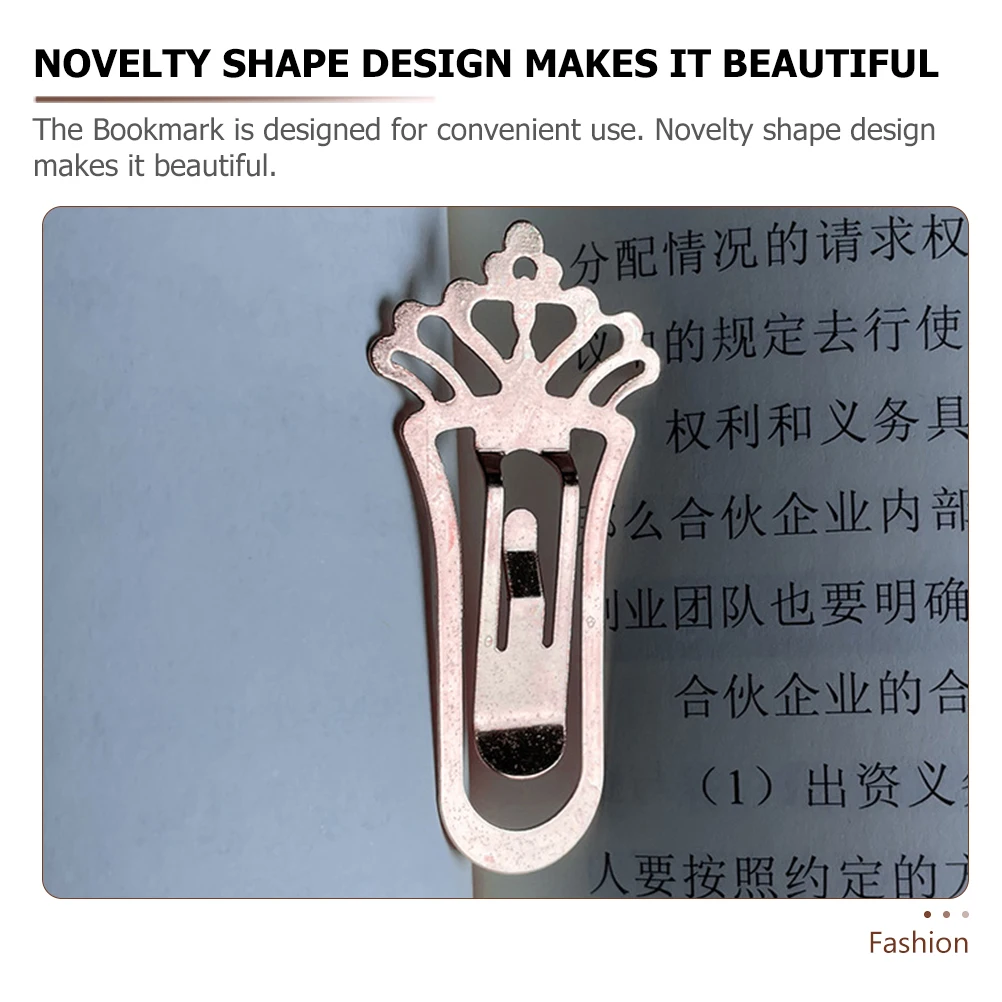 

6pcs Metal Bookmarks Elegant Decorative Page Markers Classical Book Clip For Office Home Library Kids Women Reading (Random