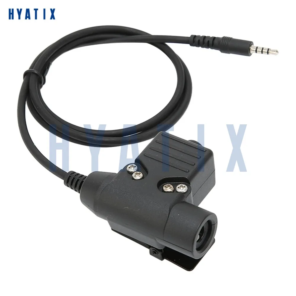Conector adaptador U94 PTT de enchufe de Cable de auriculares con conector de 3,5 MM para teléfono móvil