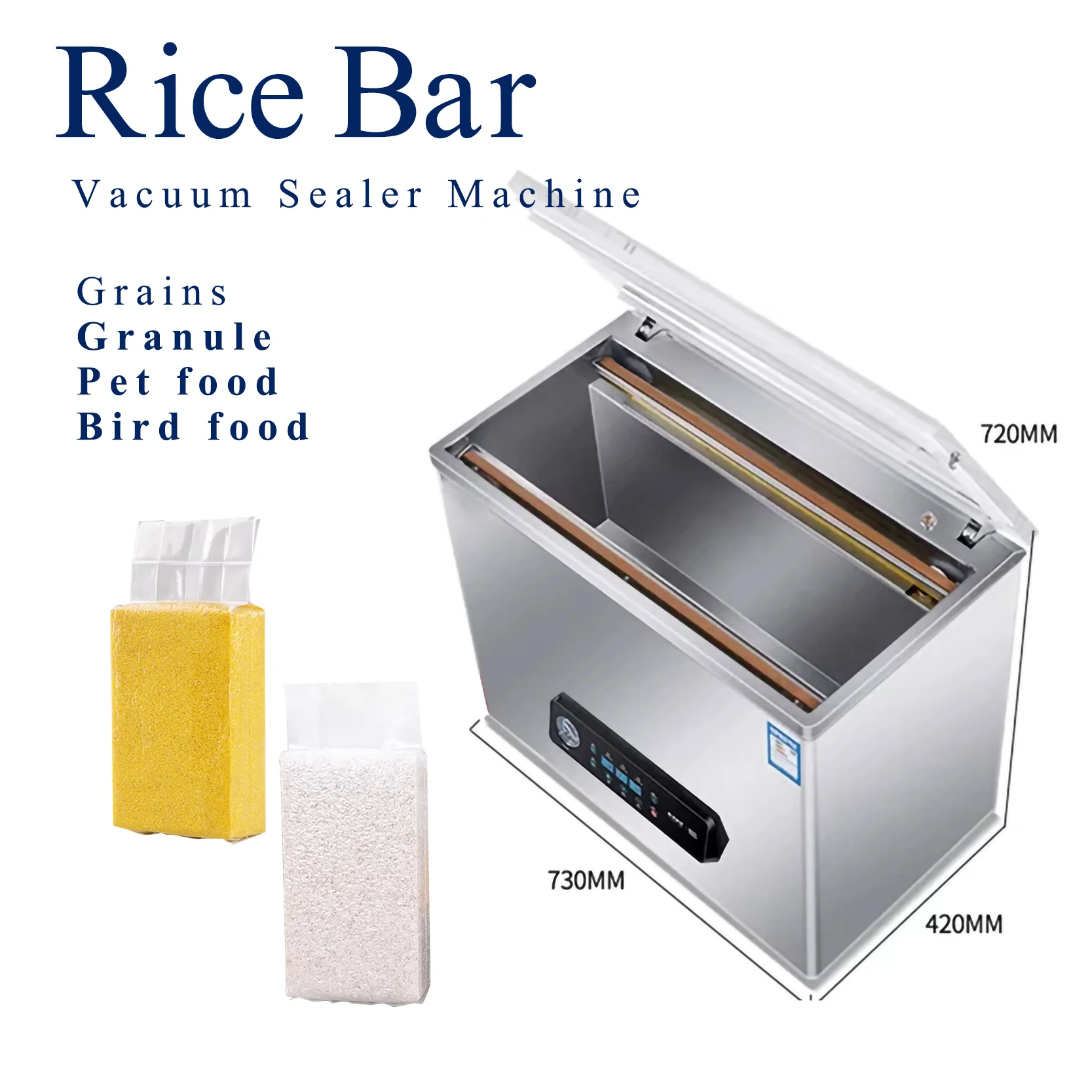 Automatic Rice Brick Vacuum Packaging Machine 1kg 2 kg 5kg Commercial Food Grade Stainless Steel High Efficiency Sealer Machine