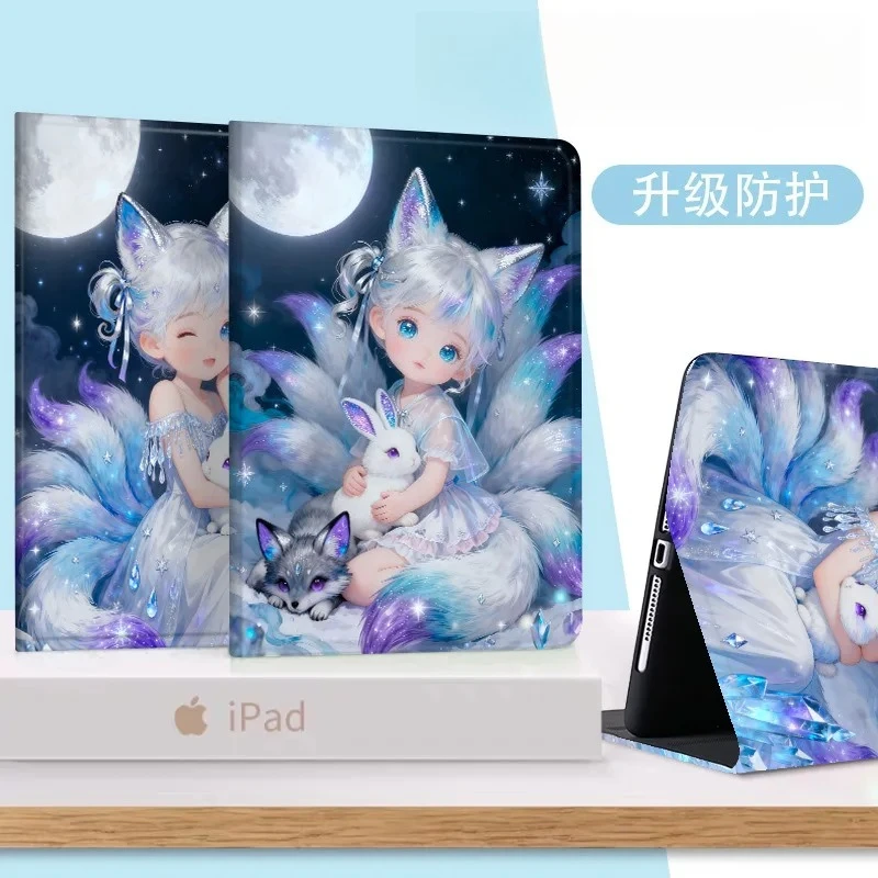 

For Xiaomi Pad 8 7 Case 11.2inch 2025 Cartoon Cute Blink nine-tailed Fox Pattern For Xiaomi Pad 8 Pro MiPad 6 5pro Tablet Cases