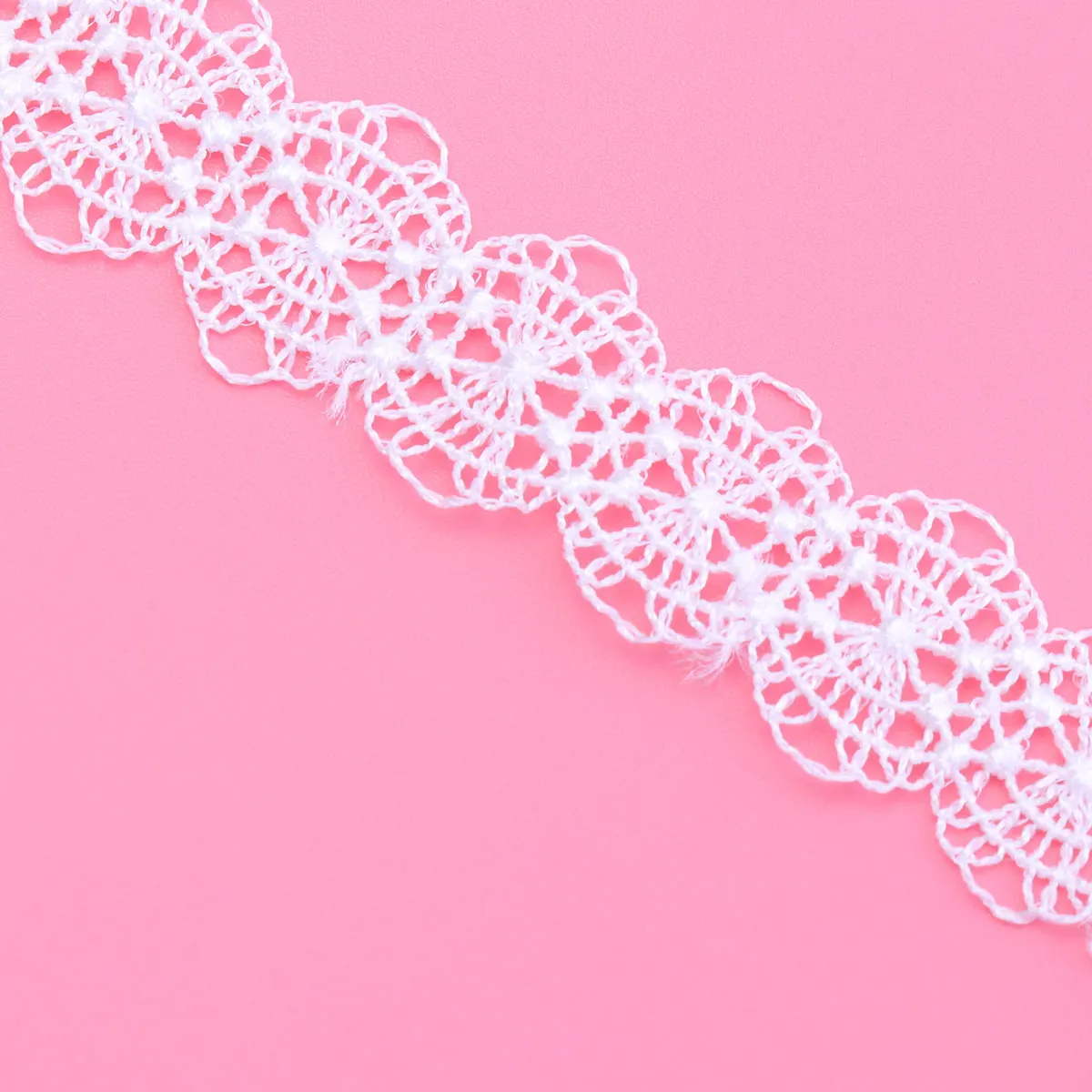 

Lace Ribbon Trim Polyester Crochet Border Vintage Style Sewing Craft Decorative White Accessories Ribbon Wedding Dress
