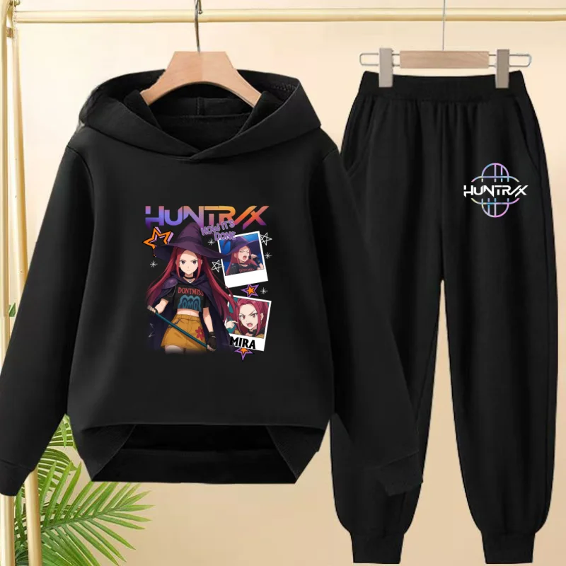 

Children Fashion Beautiful Witch Print Outerwear Hoodie+Pants 3-12 Age Pullover Hooded Autumn Winter Sportswear 2 piece Set