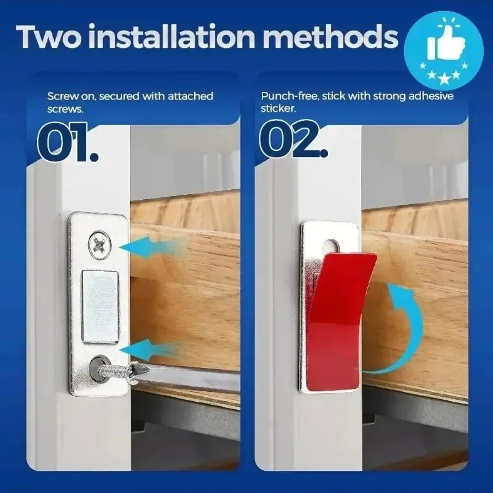 

Strong Magnetic Force Magnetic Door Catch Durable Material Long-Lasting Strong Magnetic Closer Simple Appearance Stable Design