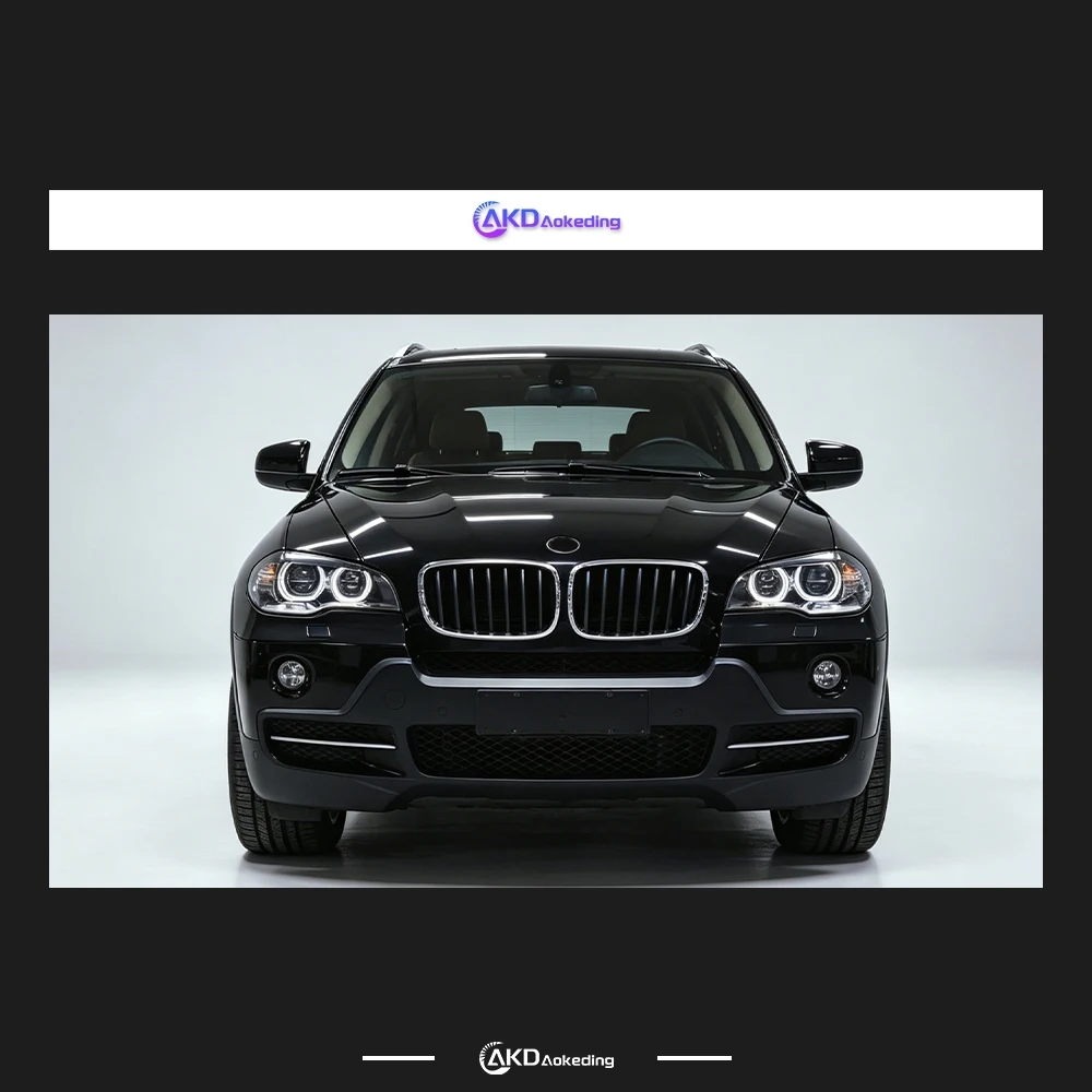 Car Headlights for BMW X5 E70 2007-2013 LED Headights Blue Laser Style DRL Signal Lamp Hid Automotive Angle Eyes Accessories