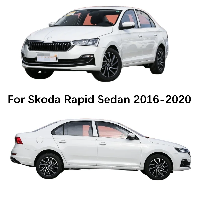 For Skoda Rapid Sedan 2016-2020 Car Accessories Window Visors Rain Sun Guard Vent Wind Deflector Weathershield Moulding Trim