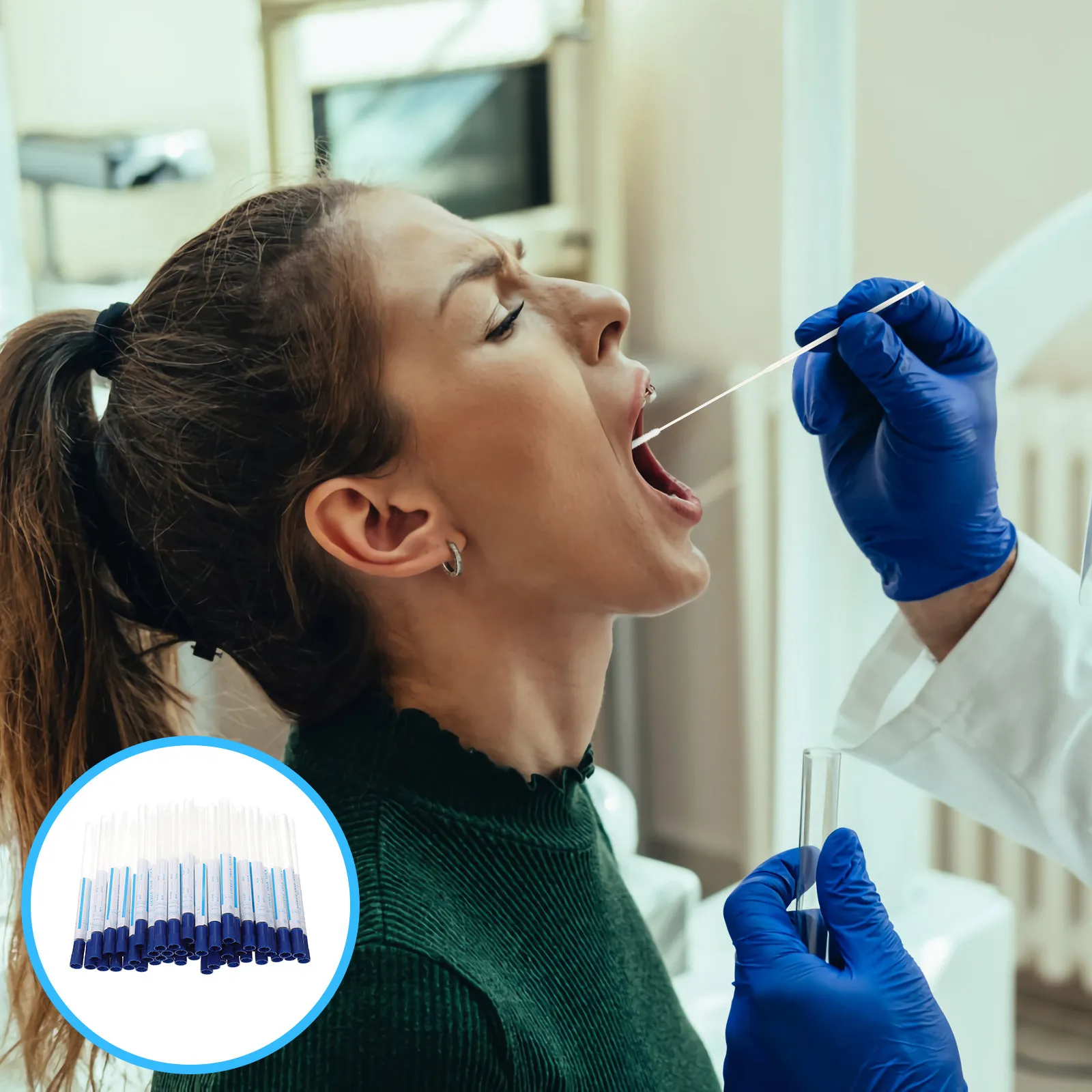 

50 наборов одноразовых назальных тампонов: портативные инструменты для сбора образцов, удобные принадлежности для отбора проб для больниц и тест-центров