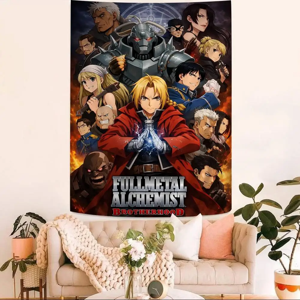 Anime F-Fullmetal A-Alchemist Colorful Tapestry Wall Hanging Bohemian Wall Tapestries Mandala Wall Art Decor