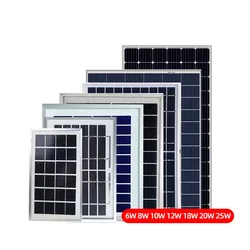 Solar Panel Power Generation System Polycrystalline Solar Photovoltaic Panel Module Panel Charging System 6V12V