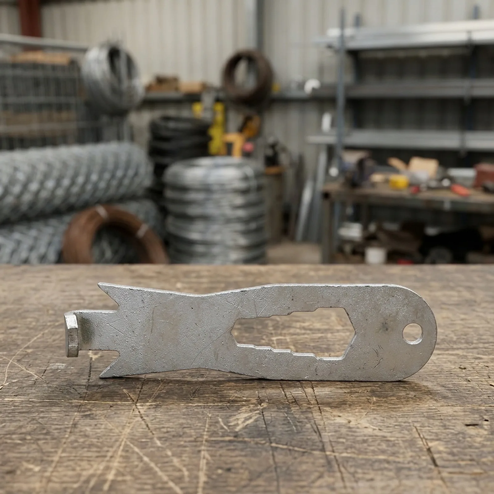 Stainless Steel Wire Twisting Tool Designed for T Post Clips and Cement Column Securement in Fencing Applications