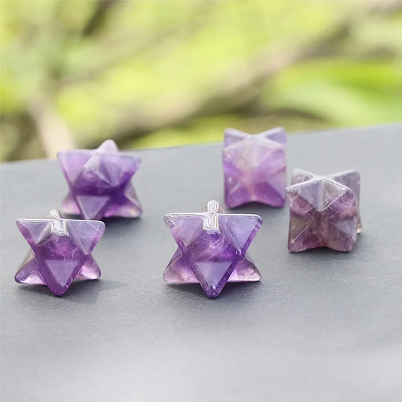 Naturstein Mini-Merkaba-Stern Schutz- und Meditationsgenerator Reiki-Heilkristalle Dekoration 1 Stück – Detail 2