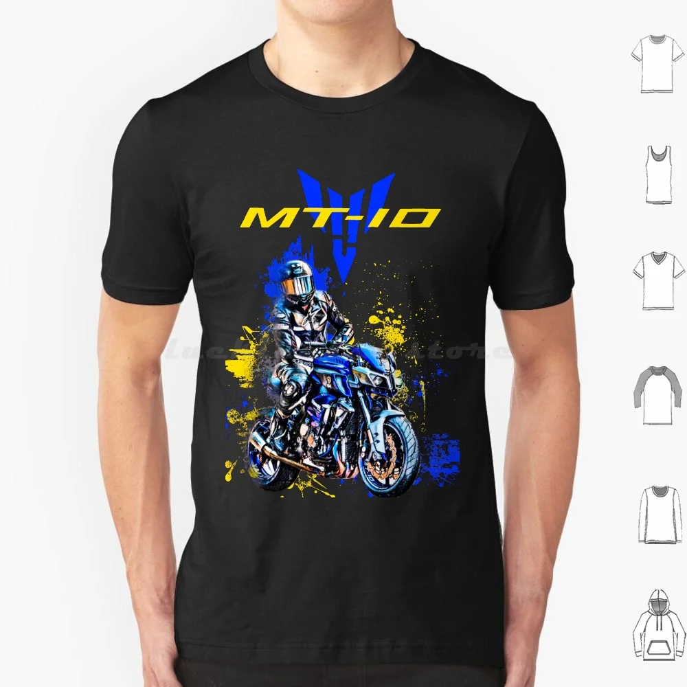 Mt-10 Rider T Shirt Big Size 100% Cotton Motorcycles Big Trail Moto Motorbike Mt10 Adventure Bikers Motoarte Motorsport Tie Dye