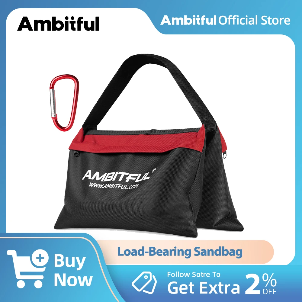 

Ambitful 44x33cm Load-Bearing Sandbag Photography Studio Video Stage Film Heavy Duty Sandbag for Light Stands Boom Arms Tripods