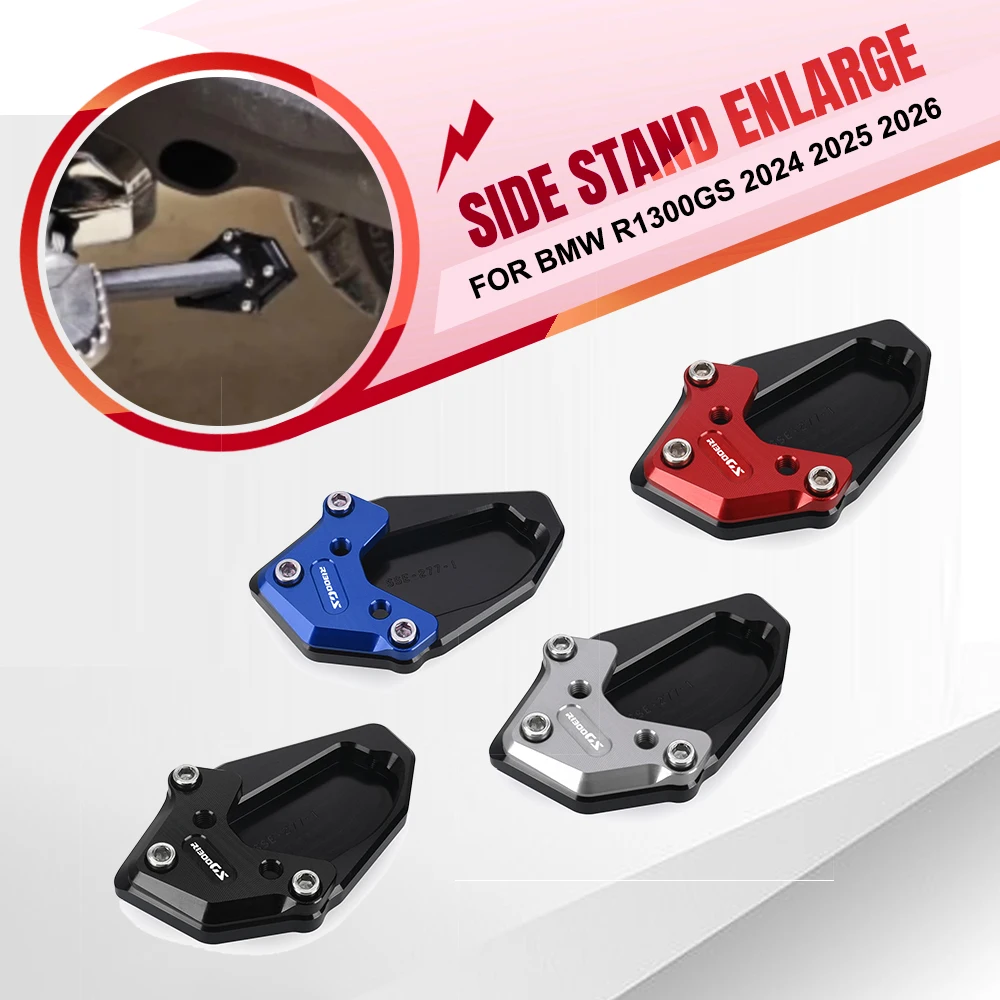 

Motorcycle Kickstand Foot Side Stand For BMW R1300GS 2024 2025 2026 R1300 GS Triple Black/Trophy New Extension Pad Support Plate