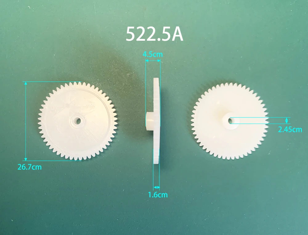 10Pcs/bag Modulus 0.5 Single Layer Plastic Gear 52/54/56 Teeth Disc Toy Accessories 522.5A 543A 544A 563A