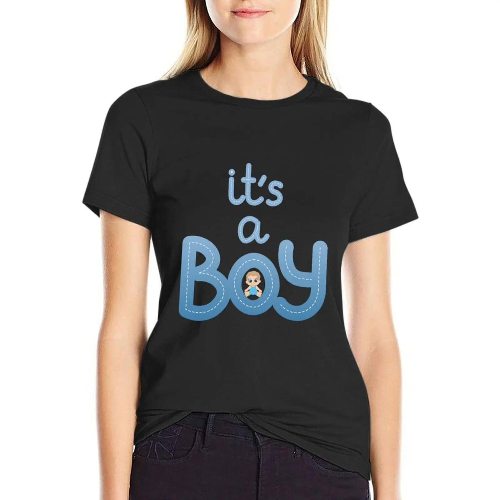 

Its a Boy T-shirt summer top summer tops t-shirt dress for Women plus size sexy