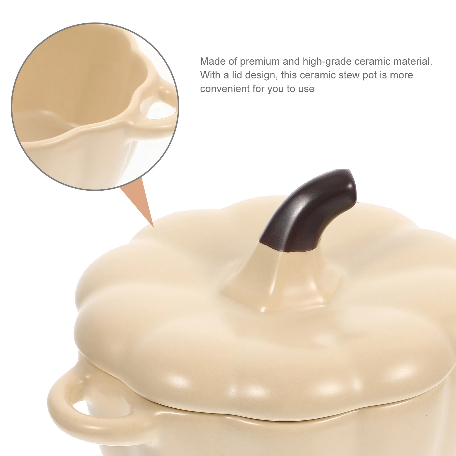 

Soup Bowl Ceramic Pumpkin Dishes Cookware for Eggs Serving Bowls with Lids Dessert Fall Kitchen